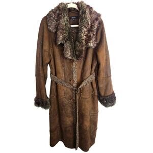Tribal Womens Penny Lane Coat Afghan Jacket Hippie Y2K Boho Sz 14 Festival 90s